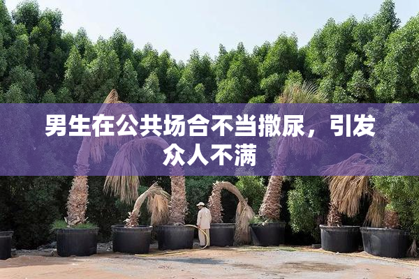 男生在公共场合不当撒尿，引发众人不满