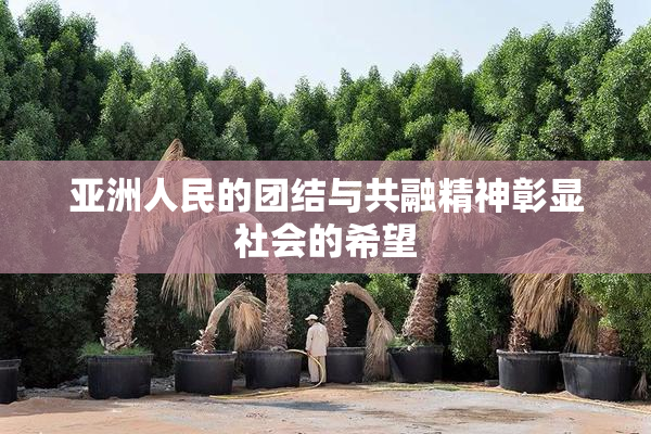 亚洲人民的团结与共融精神彰显社会的希望