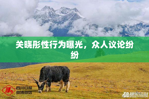 关晓彤性行为曝光，众人议论纷纷