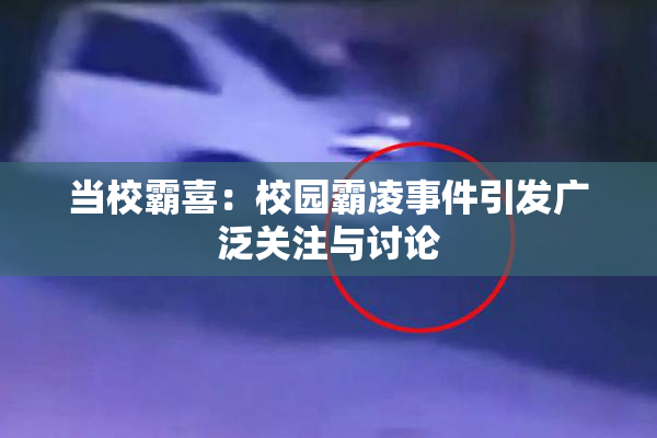 当校霸喜：校园霸凌事件引发广泛关注与讨论
