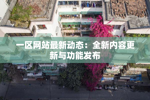 一区网站最新动态：全新内容更新与功能发布