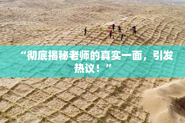“彻底揭秘老师的真实一面，引发热议！”