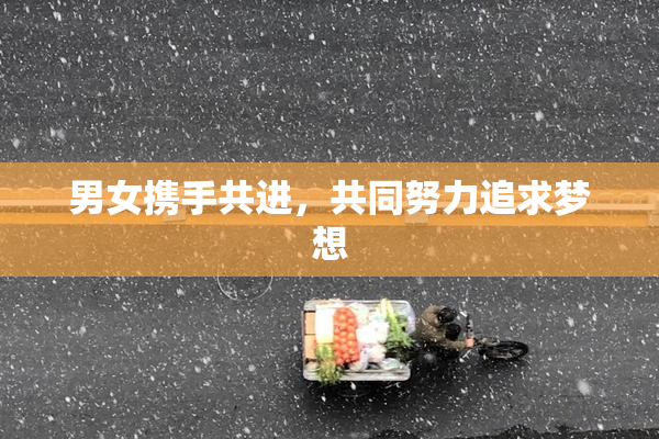 男女携手共进，共同努力追求梦想