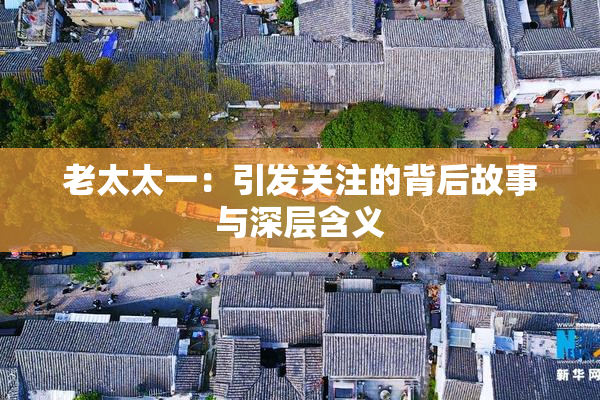老太太一：引发关注的背后故事与深层含义