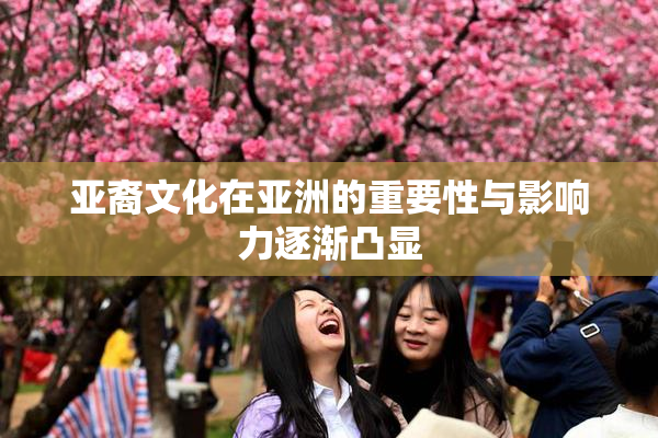 亚裔文化在亚洲的重要性与影响力逐渐凸显