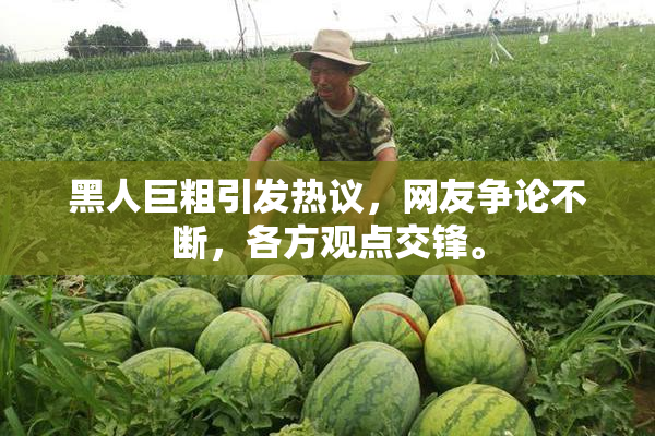 黑人巨粗引发热议，网友争论不断，各方观点交锋。