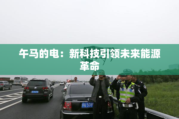 午马的电：新科技引领未来能源革命