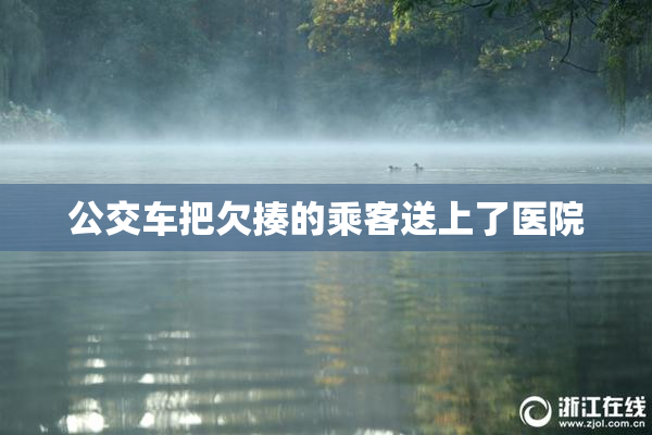 公交车把欠揍的乘客送上了医院
