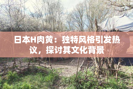 日本H肉黄：独特风格引发热议，探讨其文化背景