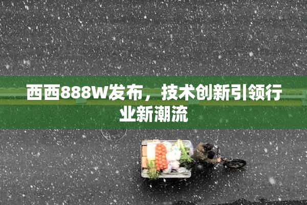 西西888W发布，技术创新引领行业新潮流