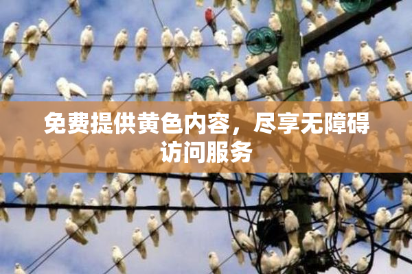 免费提供黄色内容，尽享无障碍访问服务