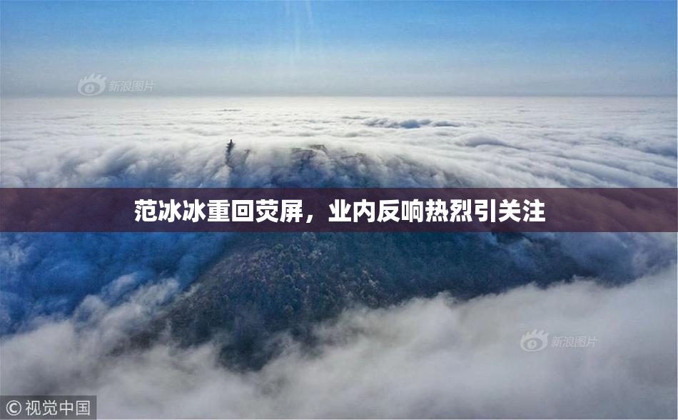 范冰冰重回荧屏，业内反响热烈引关注