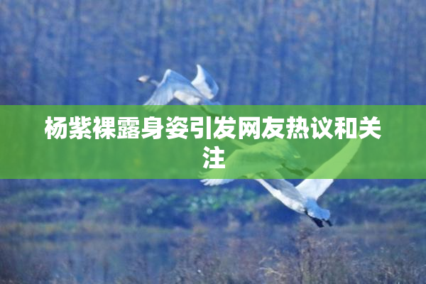 杨紫裸露身姿引发网友热议和关注