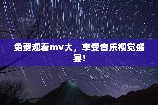 免费观看mv大，享受音乐视觉盛宴！