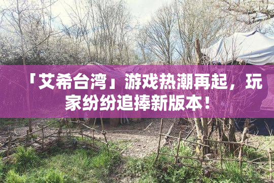 「艾希台湾」游戏热潮再起，玩家纷纷追捧新版本！