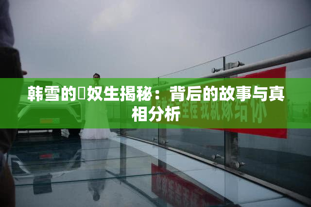 韩雪的婬奴生揭秘：背后的故事与真相分析