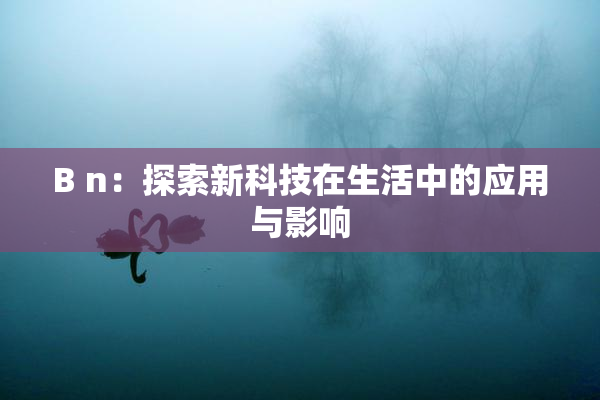 B n：探索新科技在生活中的应用与影响