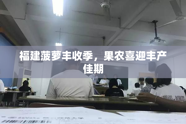 福建菠萝丰收季，果农喜迎丰产佳期