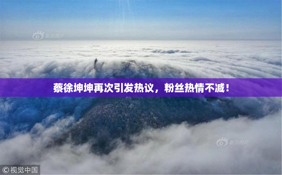 蔡徐坤坤再次引发热议，粉丝热情不减！