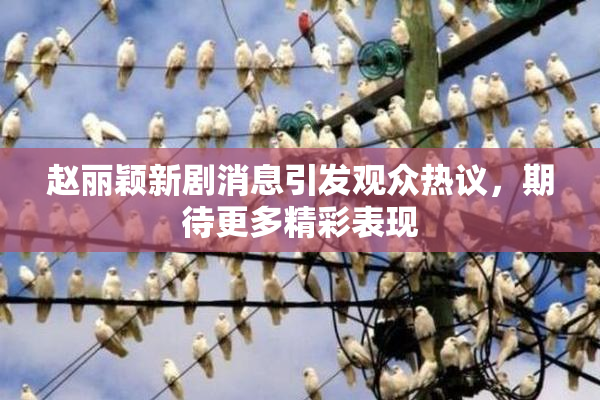 赵丽颖新剧消息引发观众热议，期待更多精彩表现