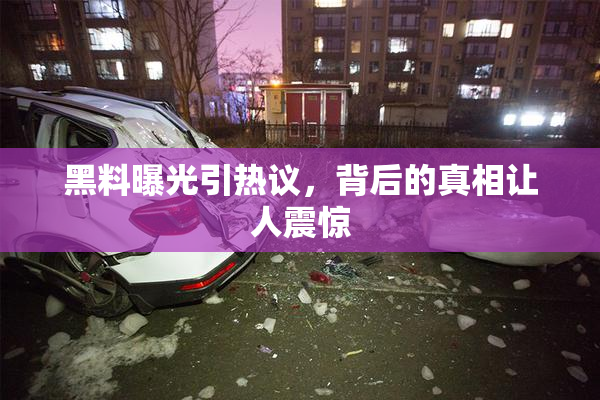 黑料曝光引热议，背后的真相让人震惊