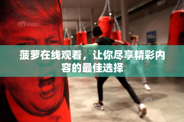 菠萝在线观看，让你尽享精彩内容的最佳选择