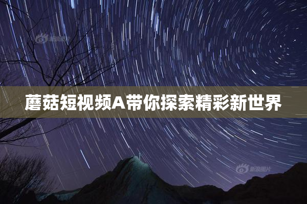 蘑菇短视频A带你探索精彩新世界