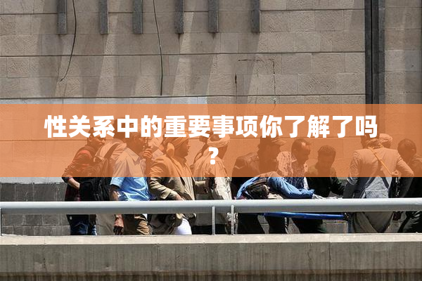 性关系中的重要事项你了解了吗？