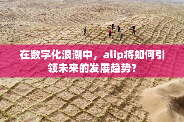 在数字化浪潮中，alip将如何引领未来的发展趋势？