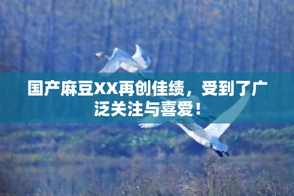 国产麻豆XX再创佳绩，受到了广泛关注与喜爱！