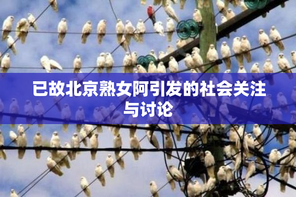已故北京熟女阿引发的社会关注与讨论