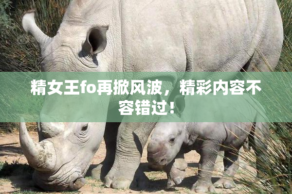 精女王fo再掀风波，精彩内容不容错过！