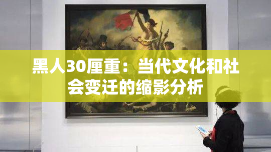 黑人30厘重：当代文化和社会变迁的缩影分析