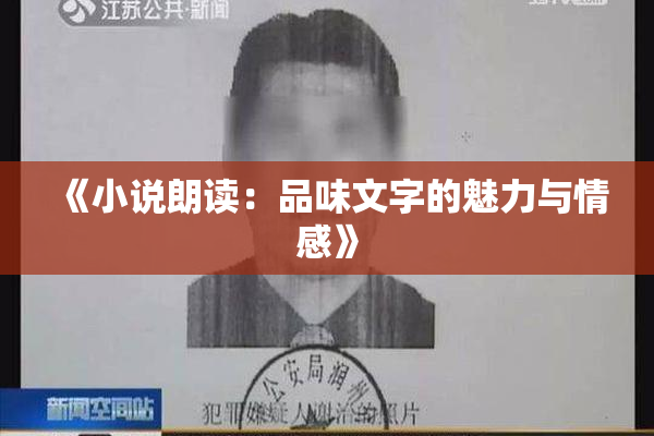 《小说朗读：品味文字的魅力与情感》