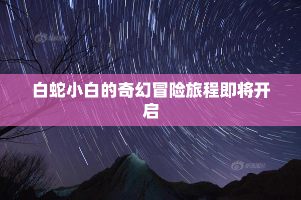 白蛇小白的奇幻冒险旅程即将开启
