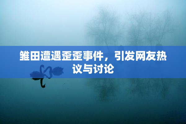 雏田遭遇歪歪事件，引发网友热议与讨论