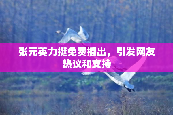张元英力挺免费播出，引发网友热议和支持