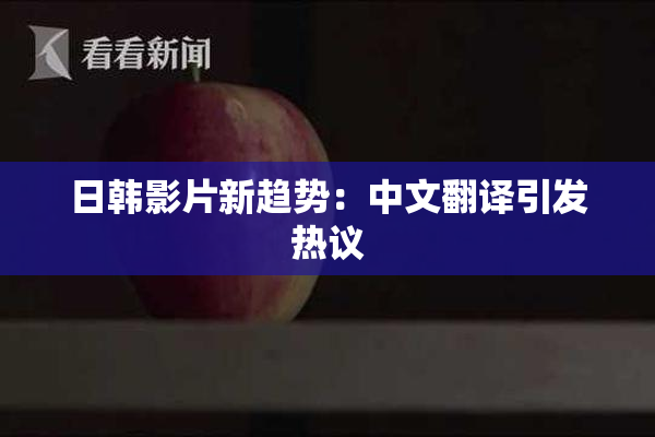 日韩影片新趋势：中文翻译引发热议